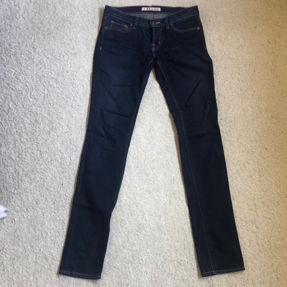 J Brand Blue Skinny Jeans 912 in Dark Vintage pencil leg